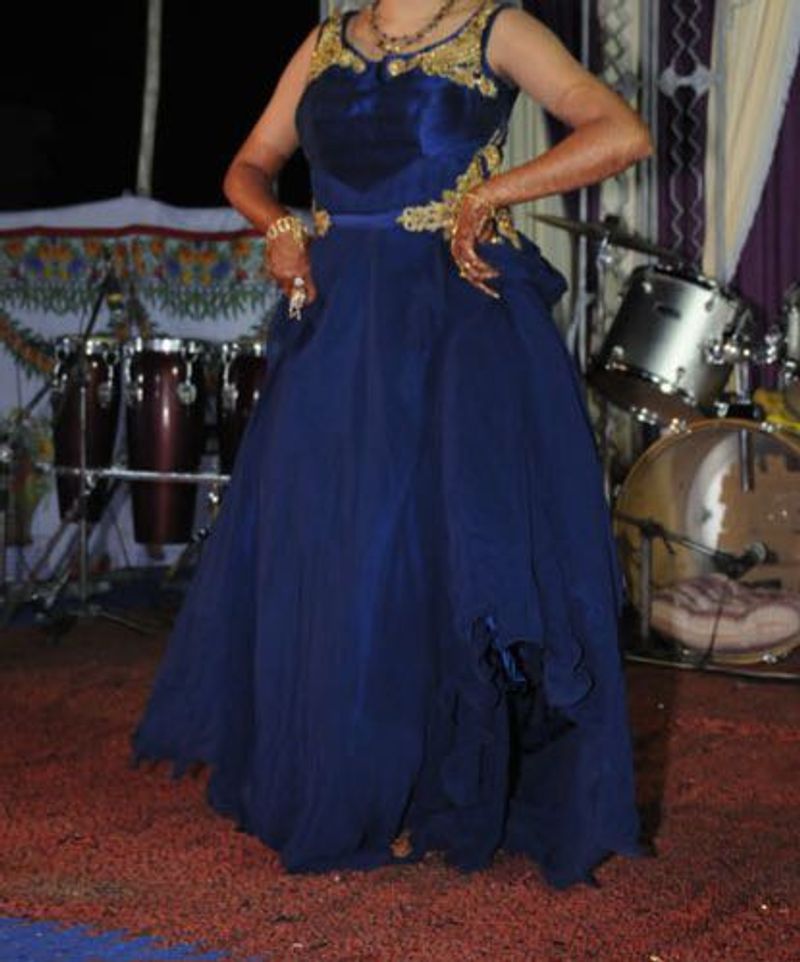 Elegant Blue Ethnic Gown