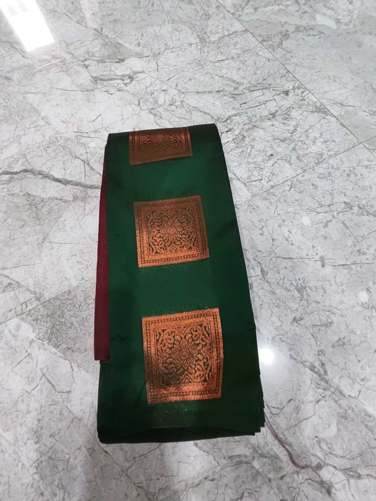 Green &amp; Gold Saree  - New