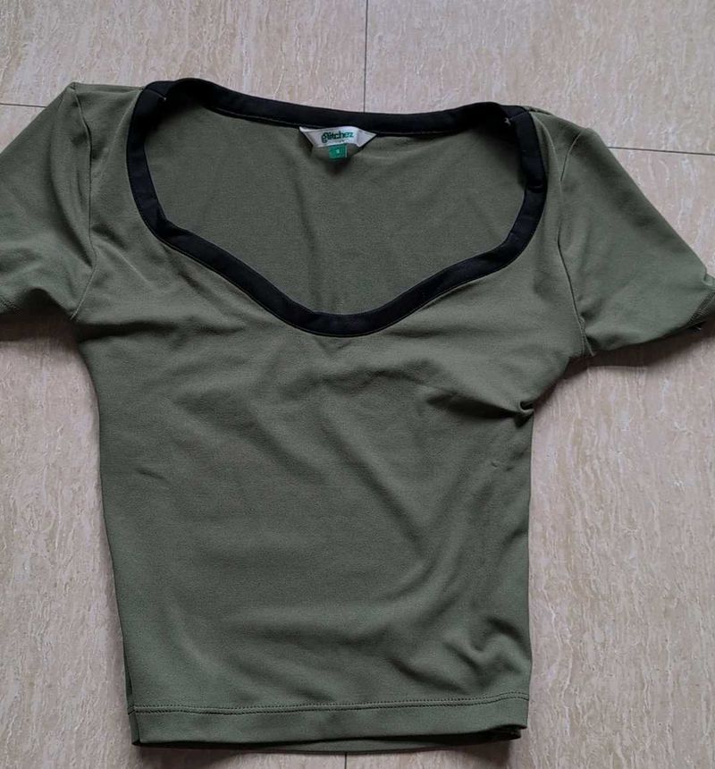 Olive Green Top