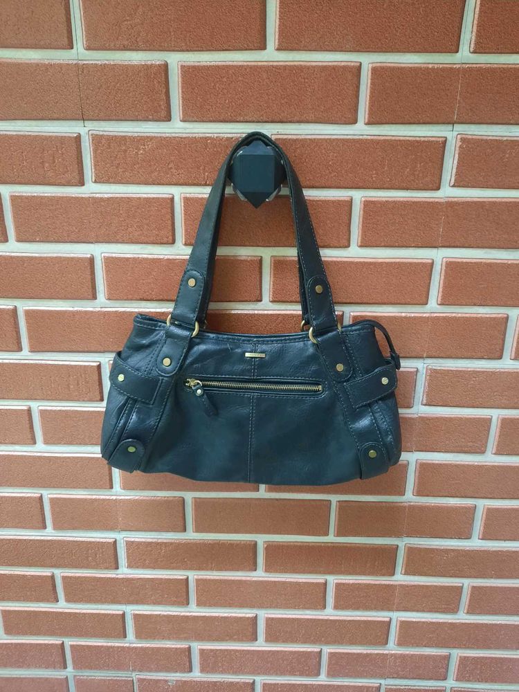 Black Leather Shoulder Bag