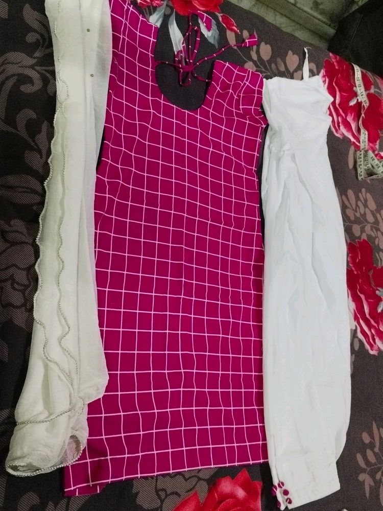 Salwar Kurta And Dupatta.Set🩷