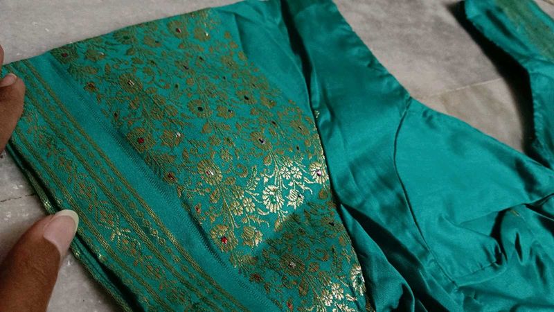 Green Saree Blouse