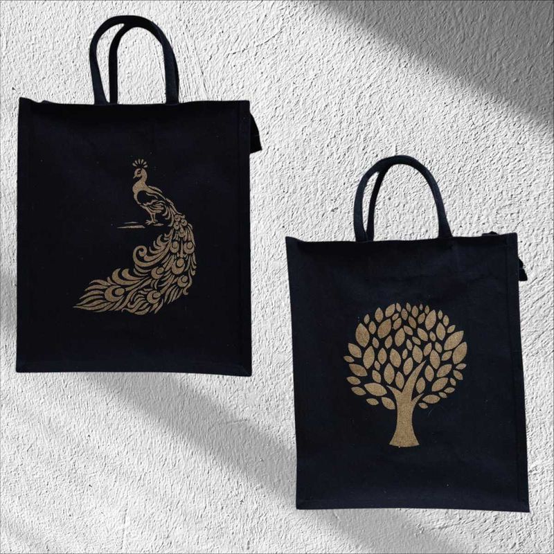 Beautiful Black Canvas Bag Combo For Gifting