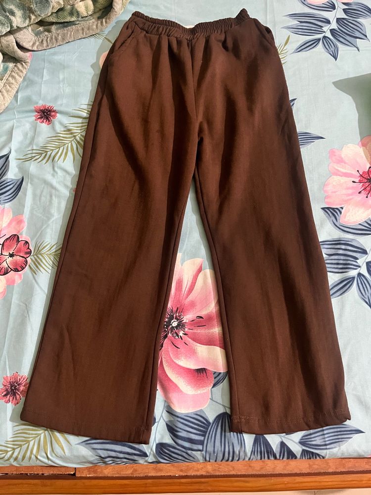 Brown Joggers (Inside Woollen Material) Strechable