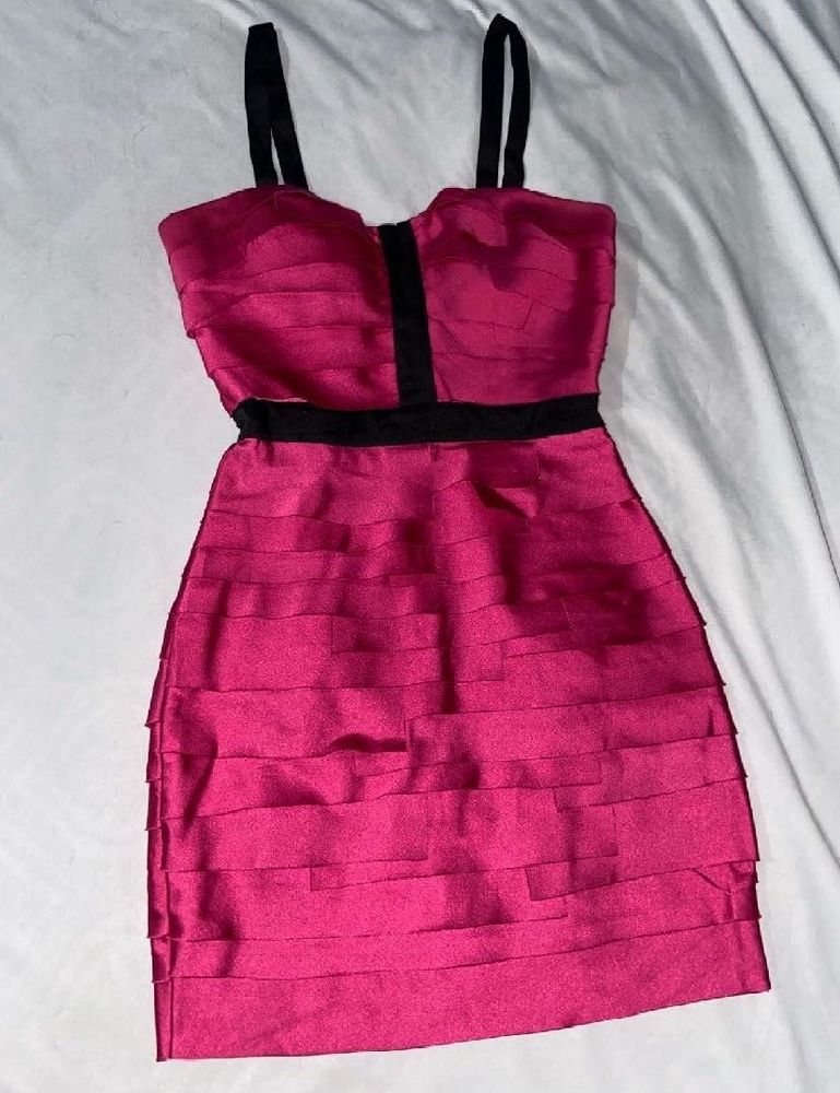 Bebe Lucca Hot Pink Short Dress XS(ORIGINAL)
