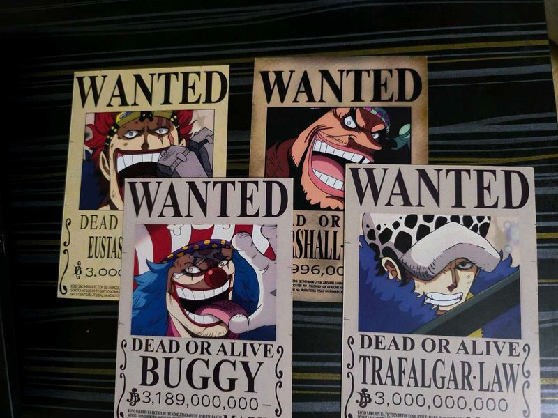 One Piece , 4 Wanted Posters , Anime