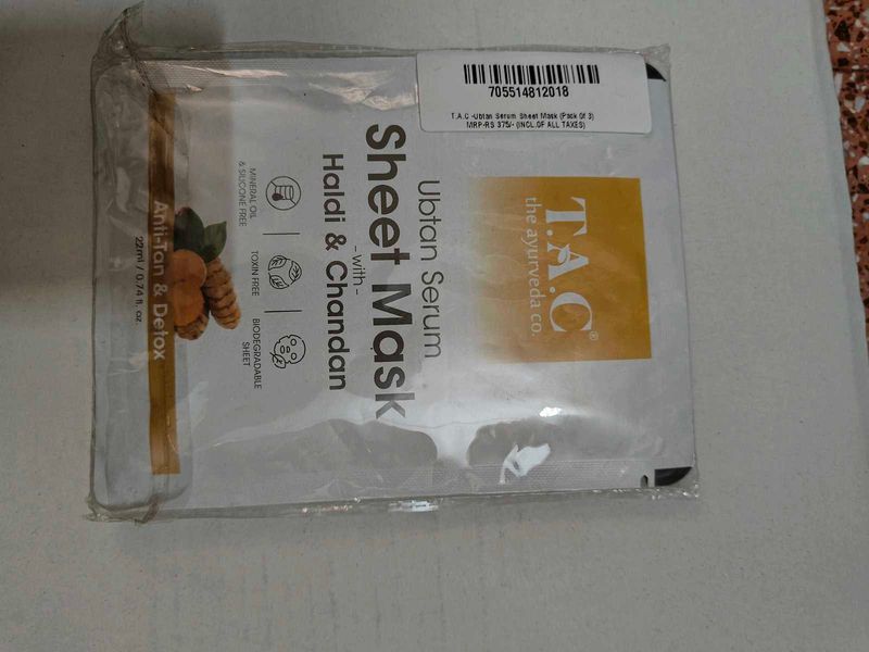 TAC Ubtan Serum Sheet Mask Combo Of 3