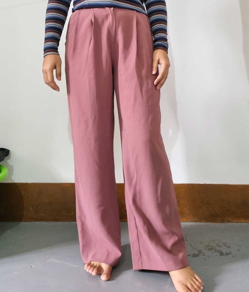 Dusty Rose Wide Leg Pants
