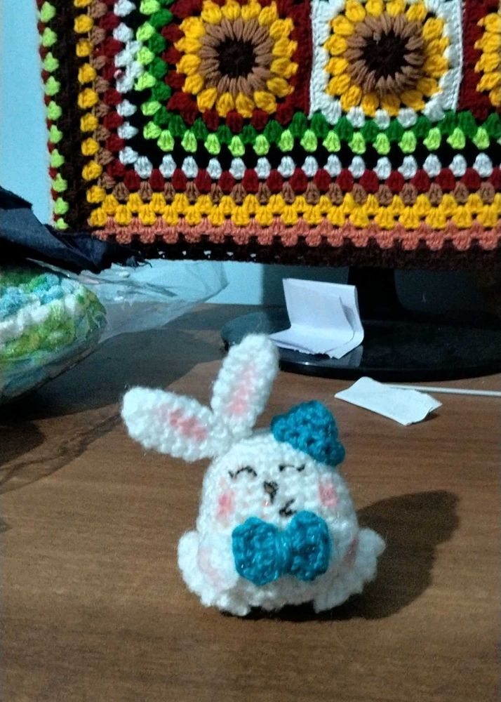 Crochet Easter Bunny keychain