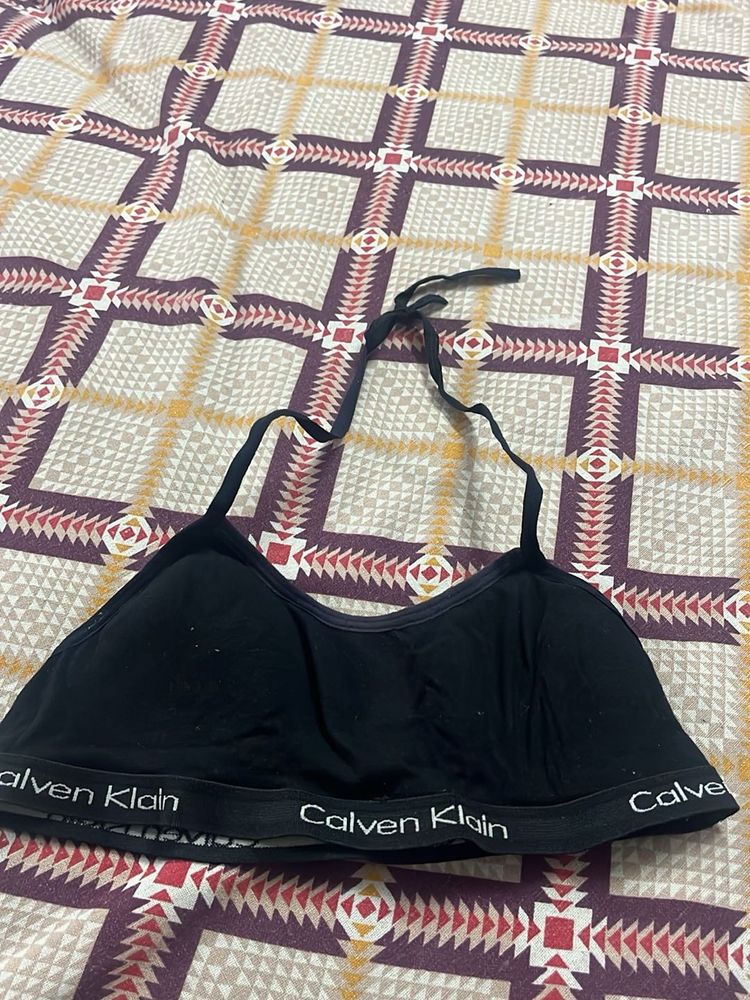Calvin Klein Black Halter Bralette