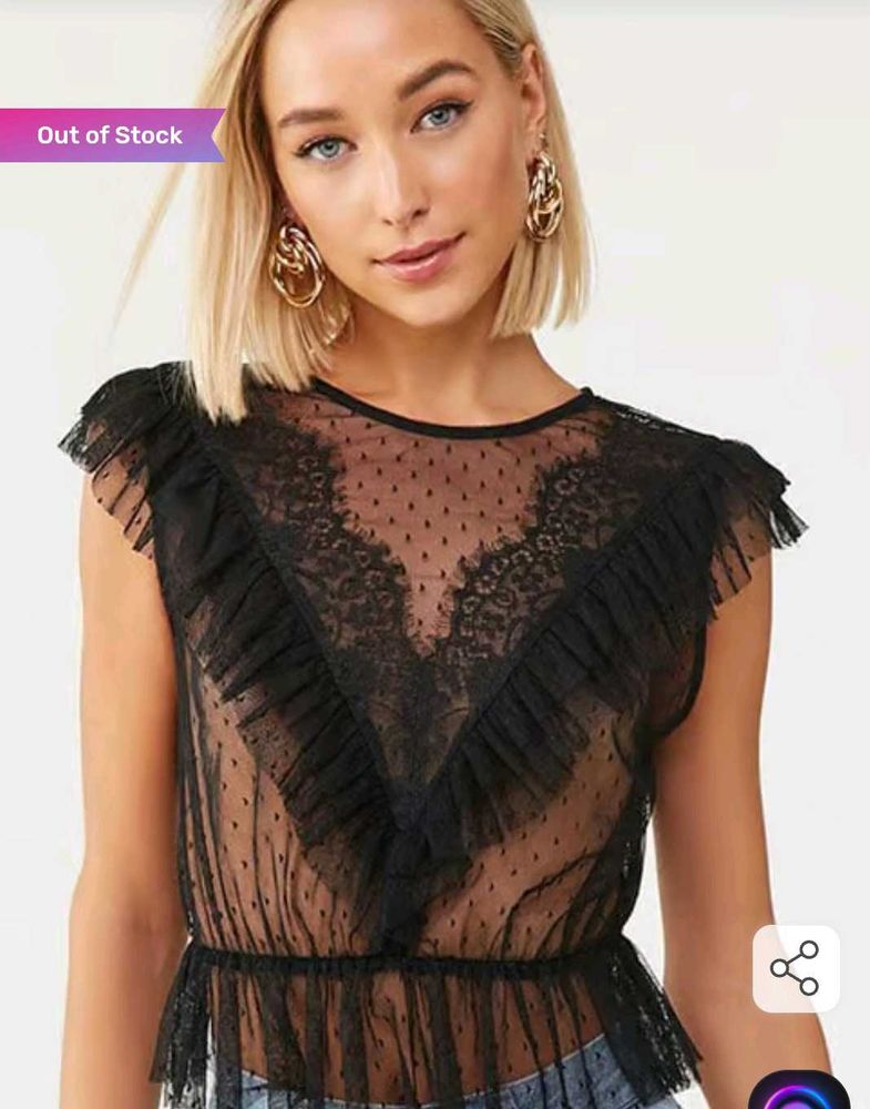 Elegant Black Lace Top