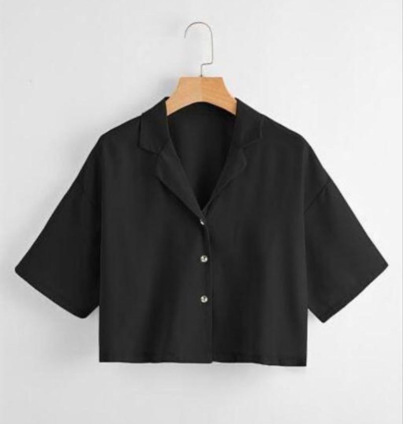 Stylish Black Crop Top