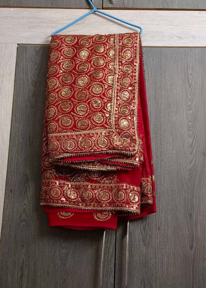Heavy Work Saree With Blouse
