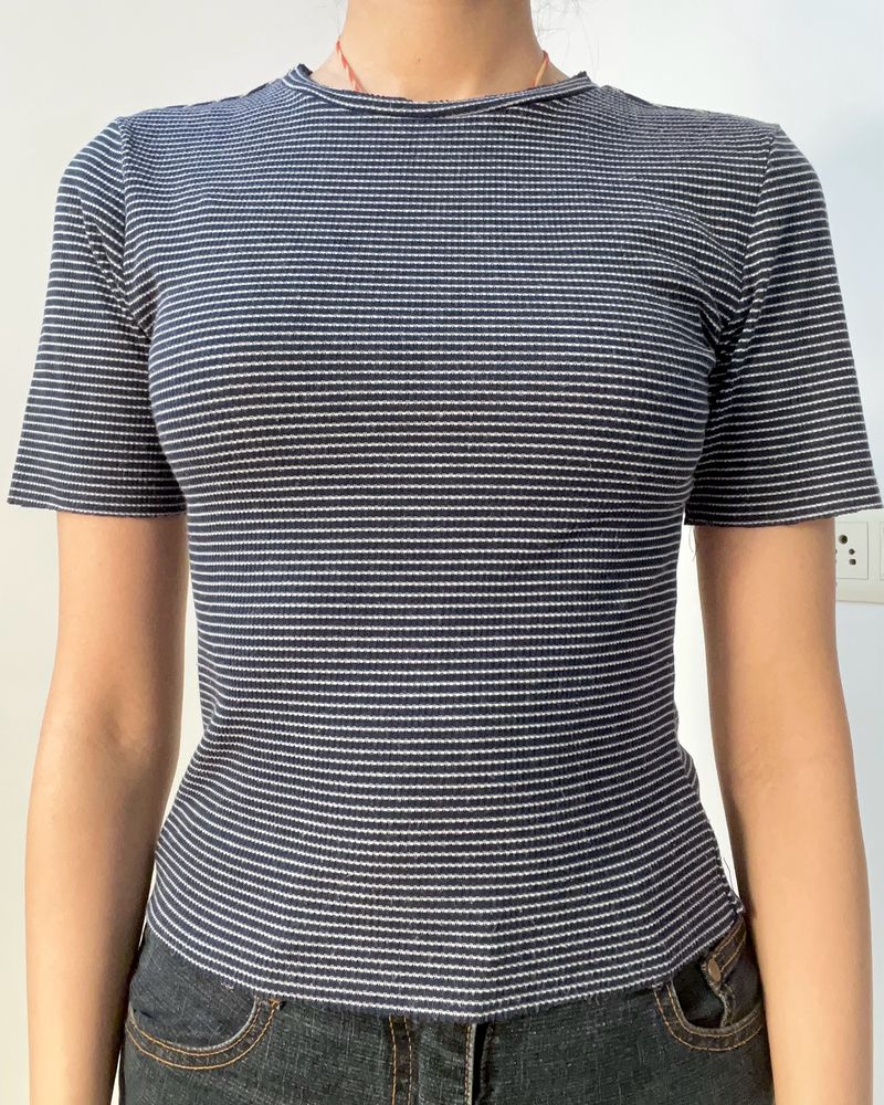 Korean Striped Top Size S