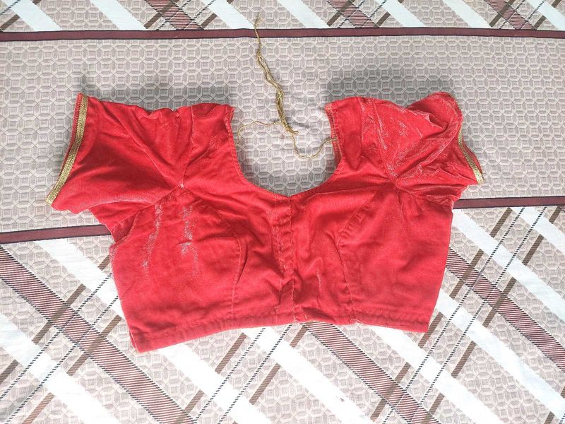 Red Velvet Blouse