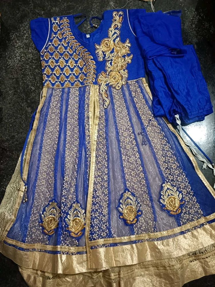 Anarkali With Pant And Shawl