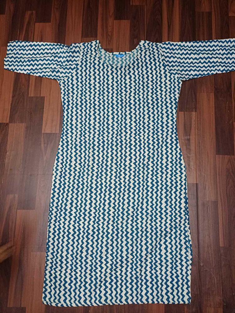 Printed Blue Kurta new