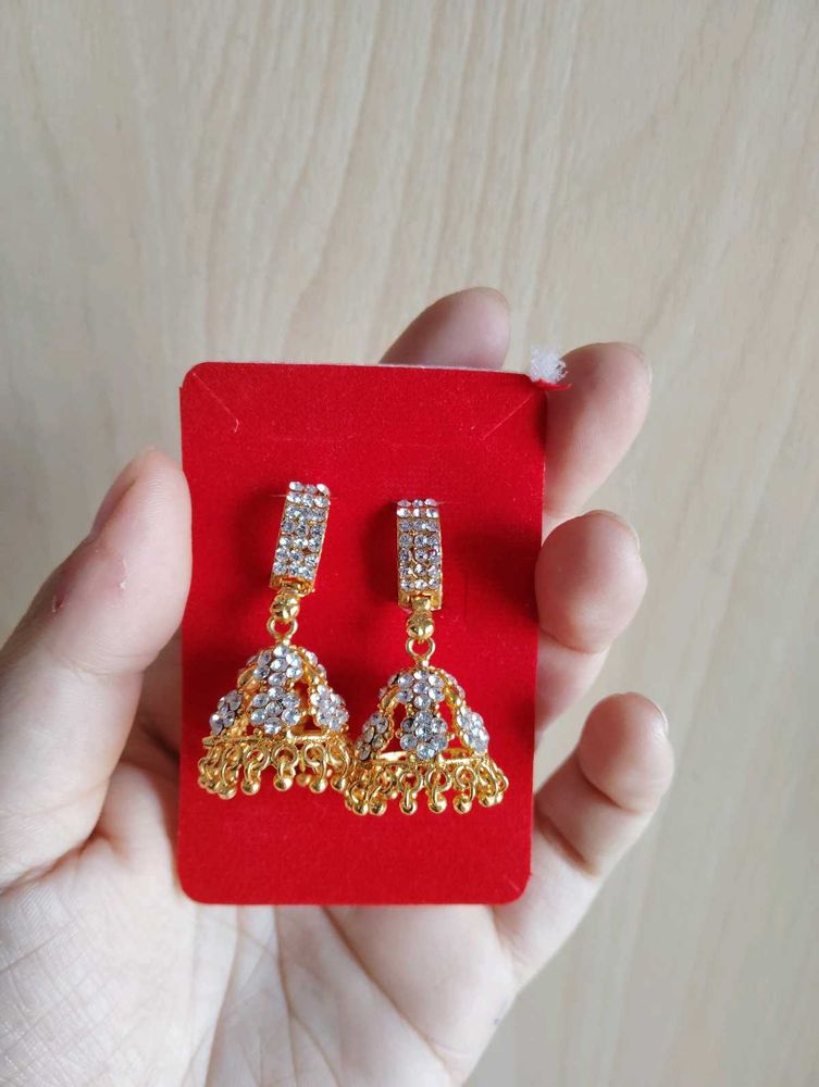 STONE GOLDEN EARRINGS 😍