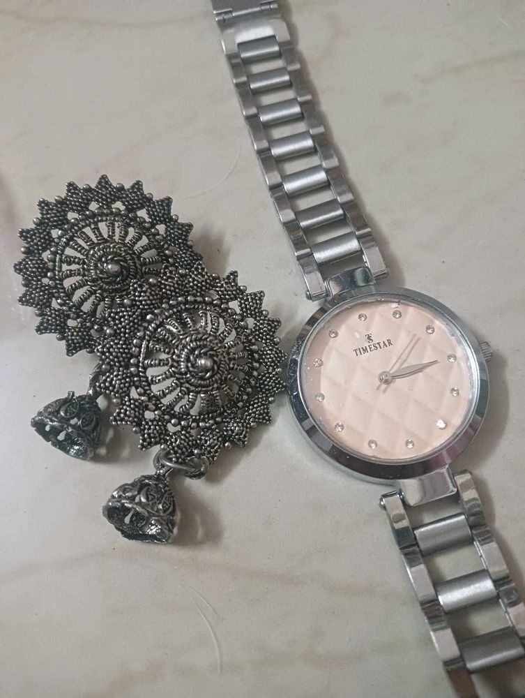 TimeStar Watch with Earrings