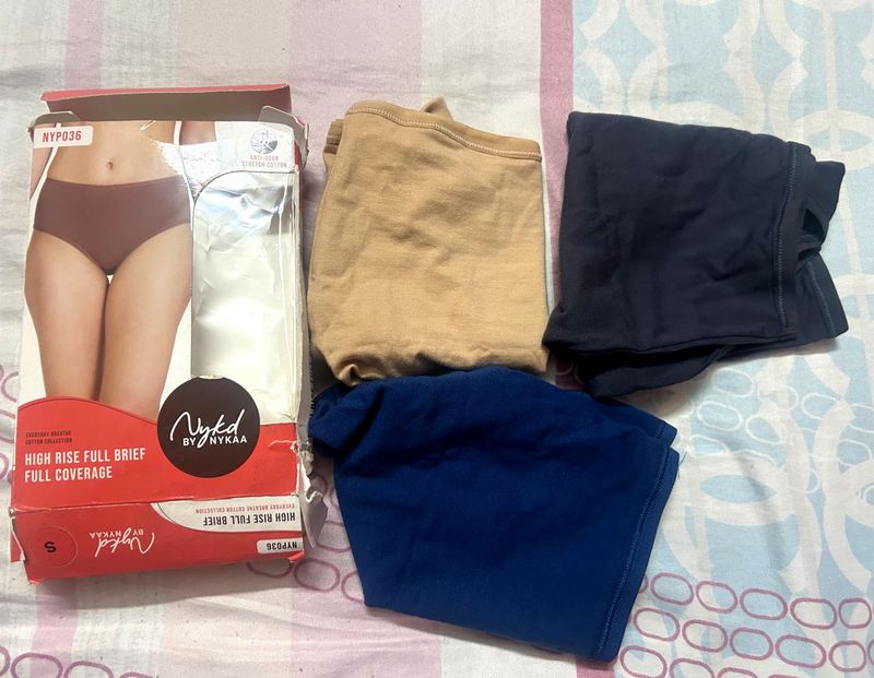 Nykaa High Rise Full Coverage Briefs - Size S