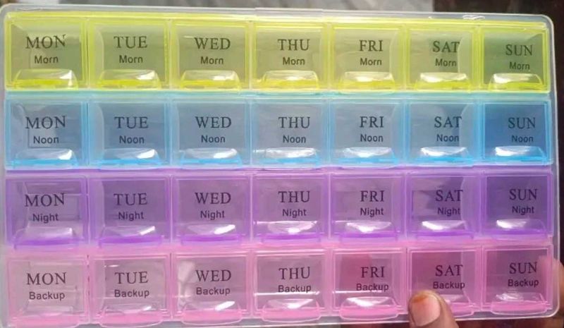 Pill Organizer - 28 Compartment Weekly Case