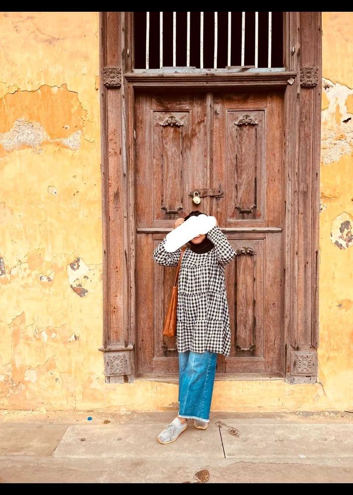 Cute Checkered Tunic Top