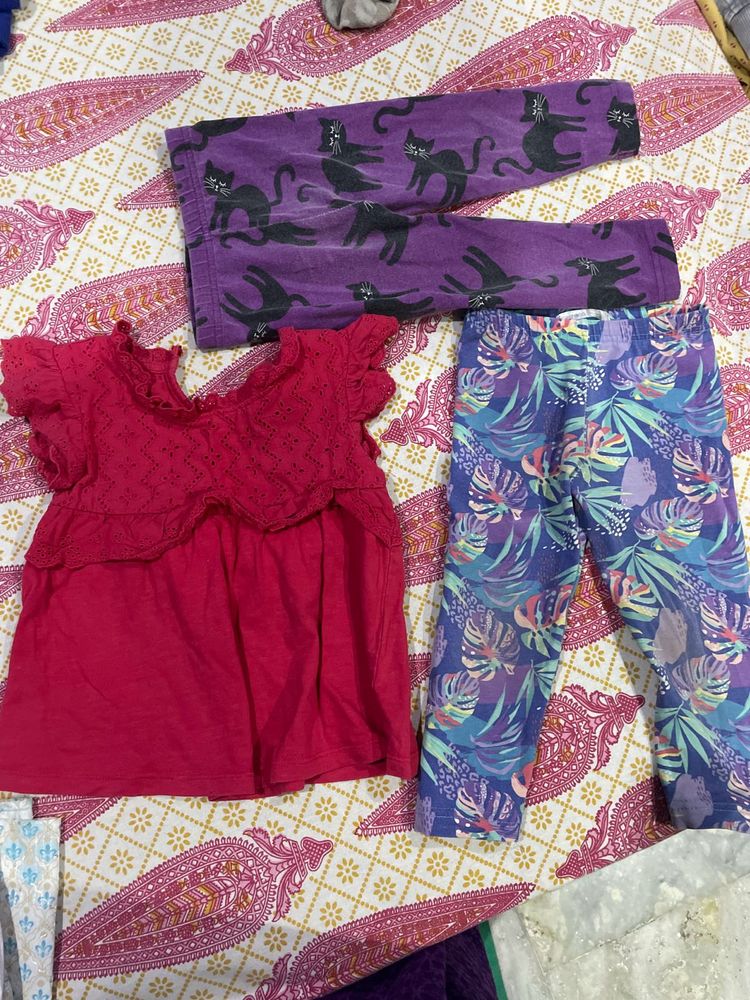 Baby Girl Pepco Leggings And Tops