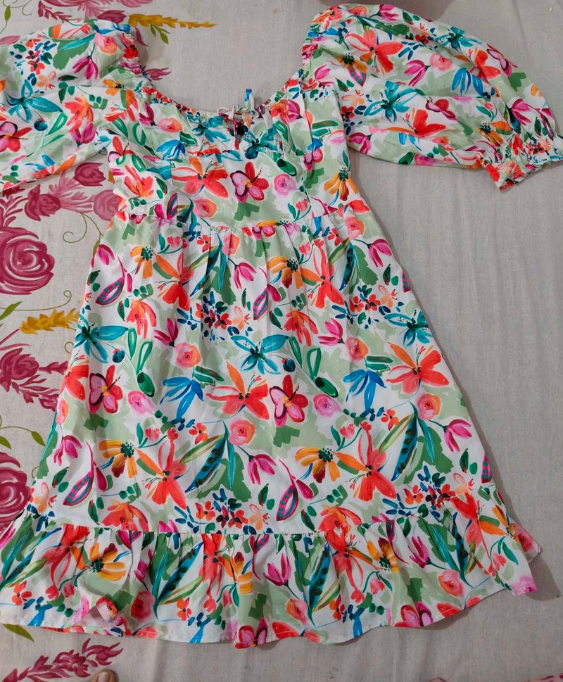 shein florel printed dress