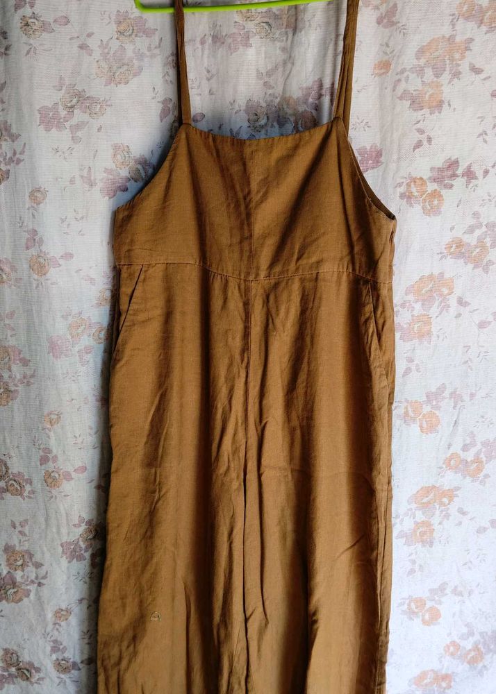 Brown Dungaree,Purple Jacket