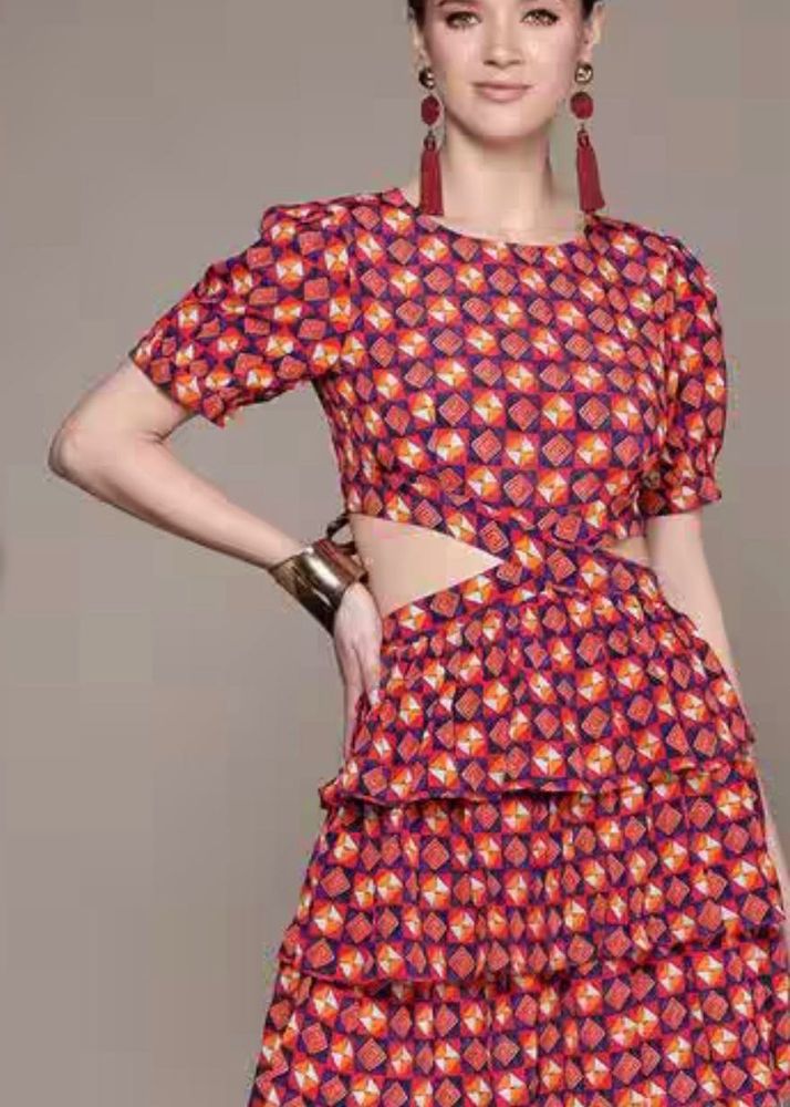 Ritukumar Label Tiered Dress Back Up Tieup