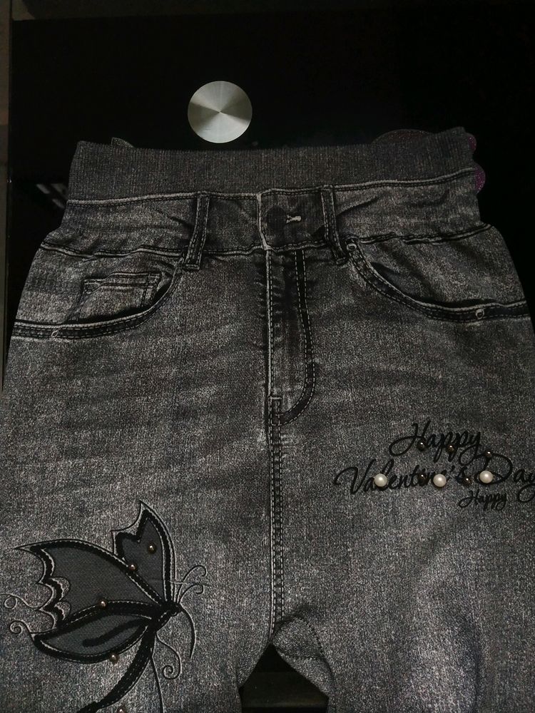DENIM TIGHT FREE SIZE