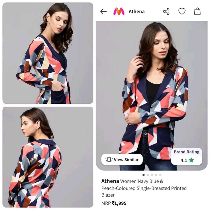 Athena Printed Blazer