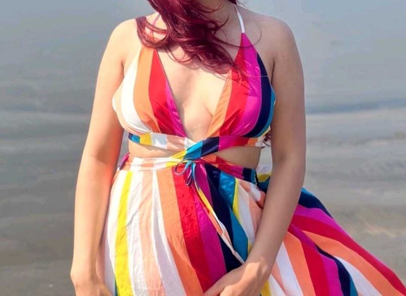 V-Neck Empire Dress