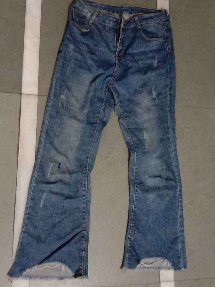 Distressed Flare Jeans