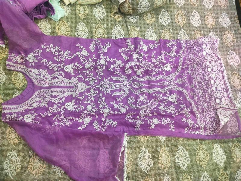 purple pakistani suit