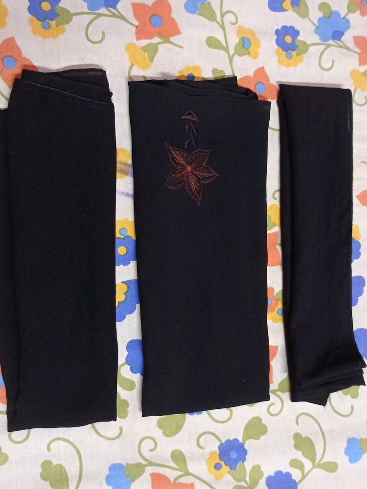 Abaya Black Stoles Pack Of 3