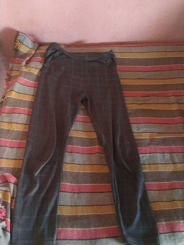 Checked Grey Pants
