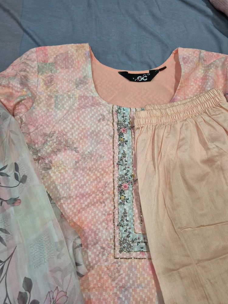 Kurti Set With Pant And Dupatta