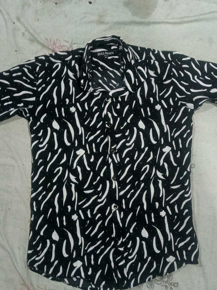 Balmain Abstract Print Shirt