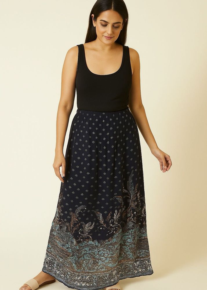 Boho Print Maxi Skirt