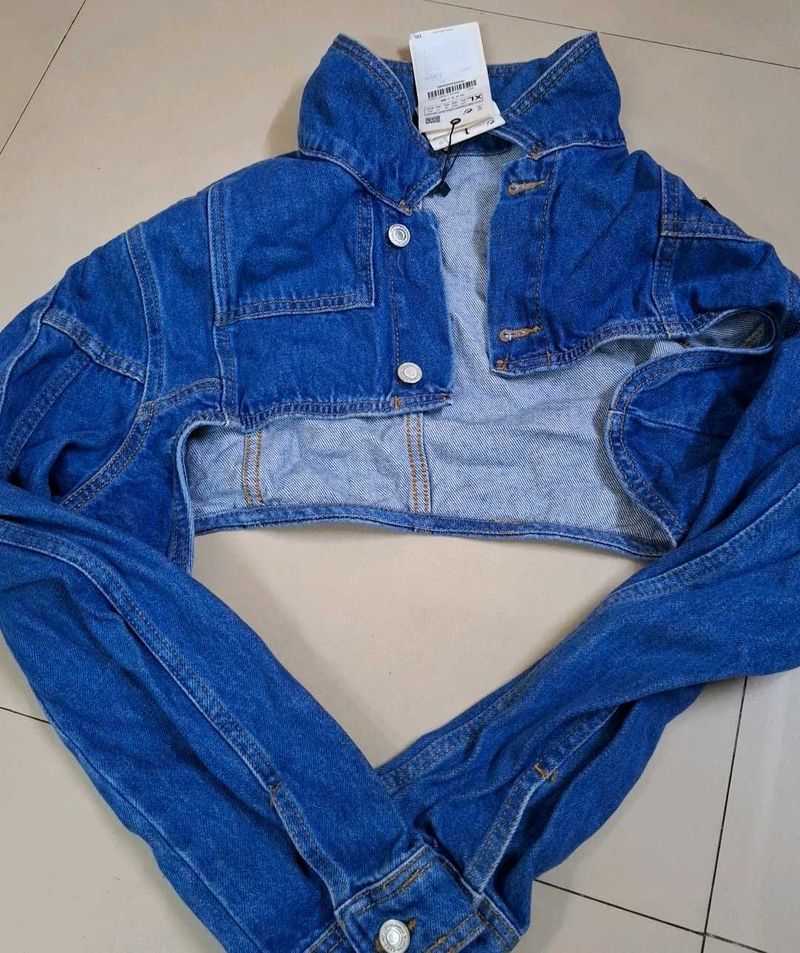 Denim Cropped Jacket