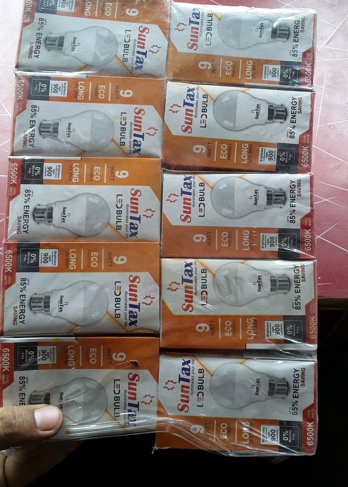 9 Watt Led Bulb×10 Pcs