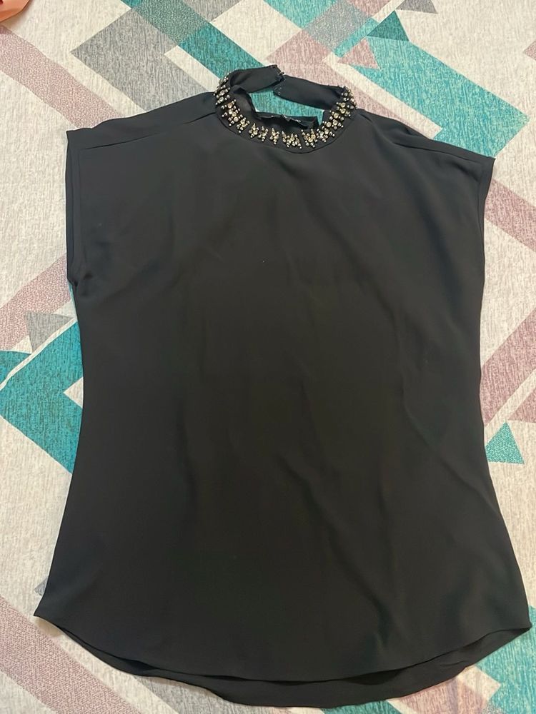 Black Embellished Top
