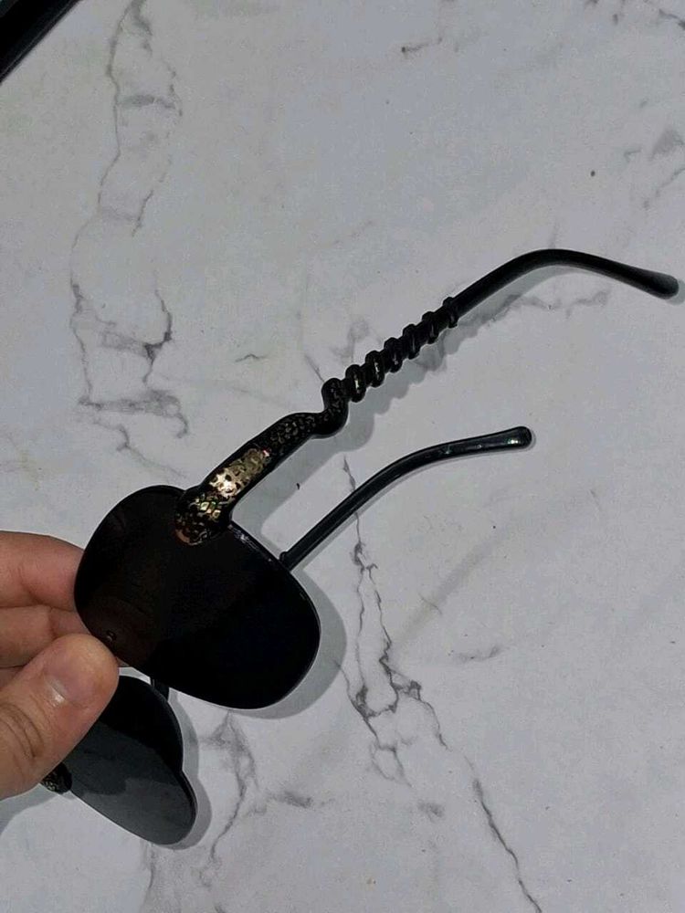 Black And Gold Snake Sunglasses