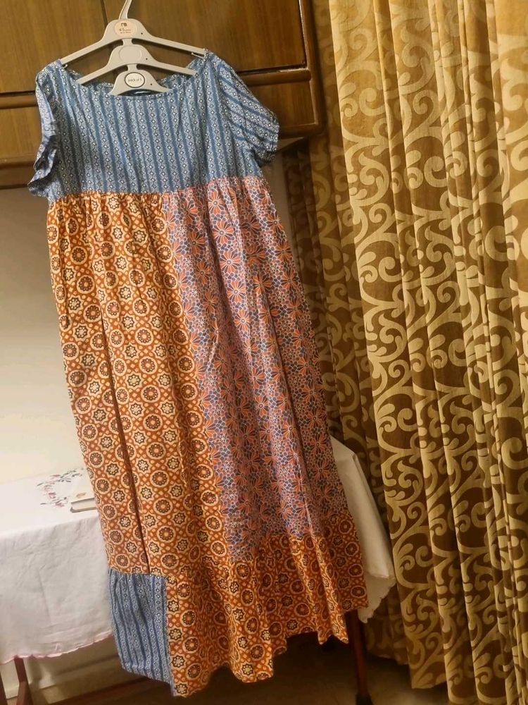 Smart Comfy Summery Ajrakh Print Dress