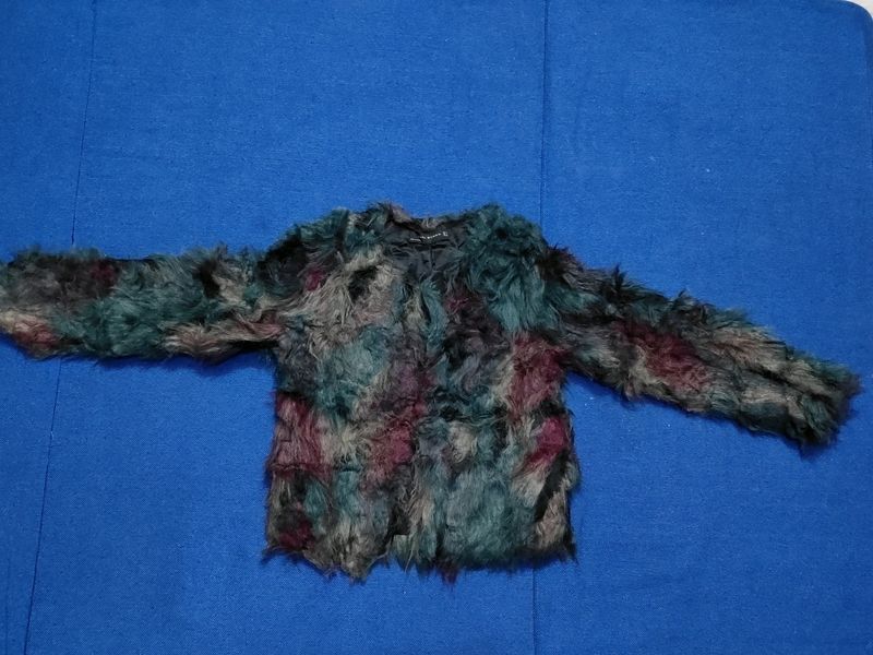 Zara Women &amp; Girl Faux Fur Jacket