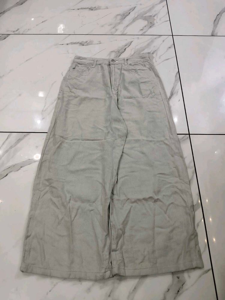 Wide Leg Beige Pants