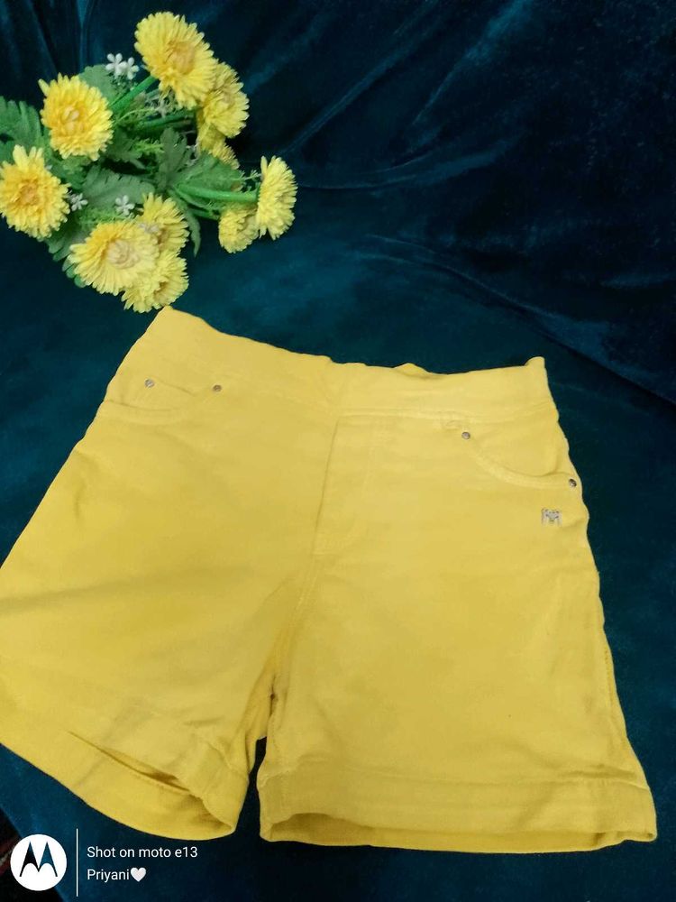 Yellow Pull-On Shorts
