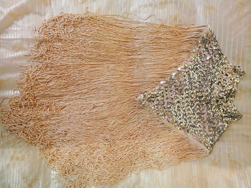 SEQUINNED and tassled FREE SIZE CAPE