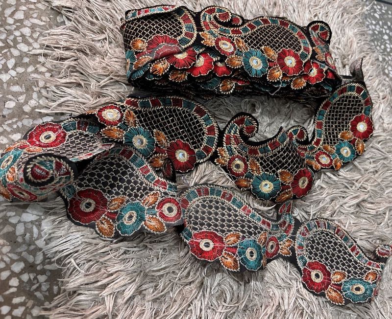 Embroidered Trim Lace For Dress 10 Metters